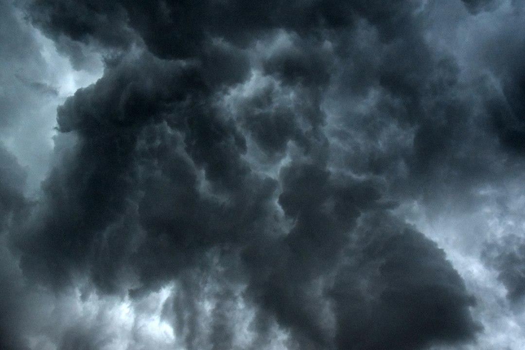 Dark storm clouds representing the seven trumpets of Revelation
